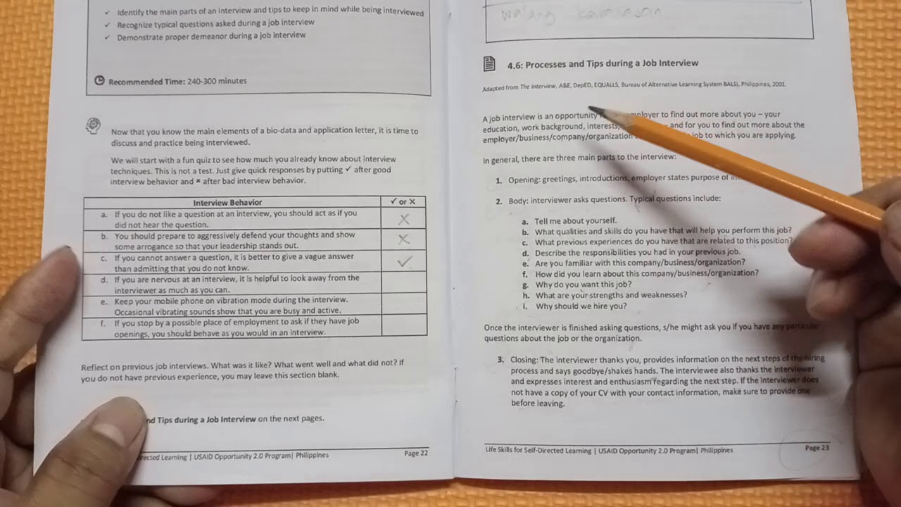 Module 4 Session 1 Activity 3 | The Job Interview