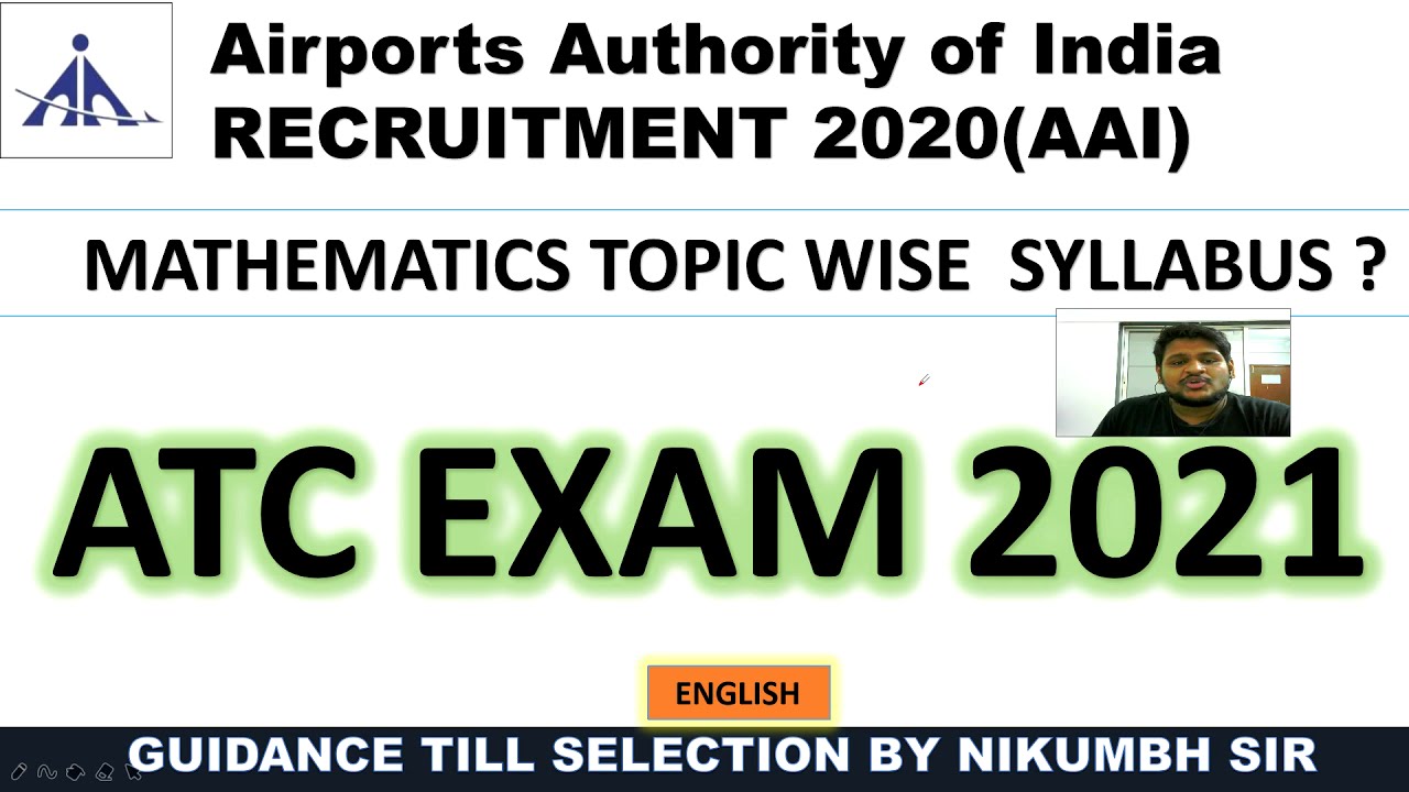 AAI ATC EXAM MATHEMATICS SYLLABUS IN ENGLISH (2021)