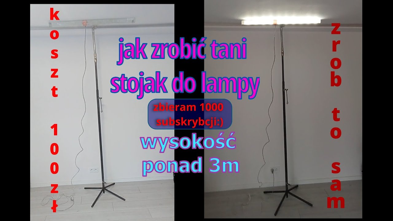jak zrobić tani stojak do lampy