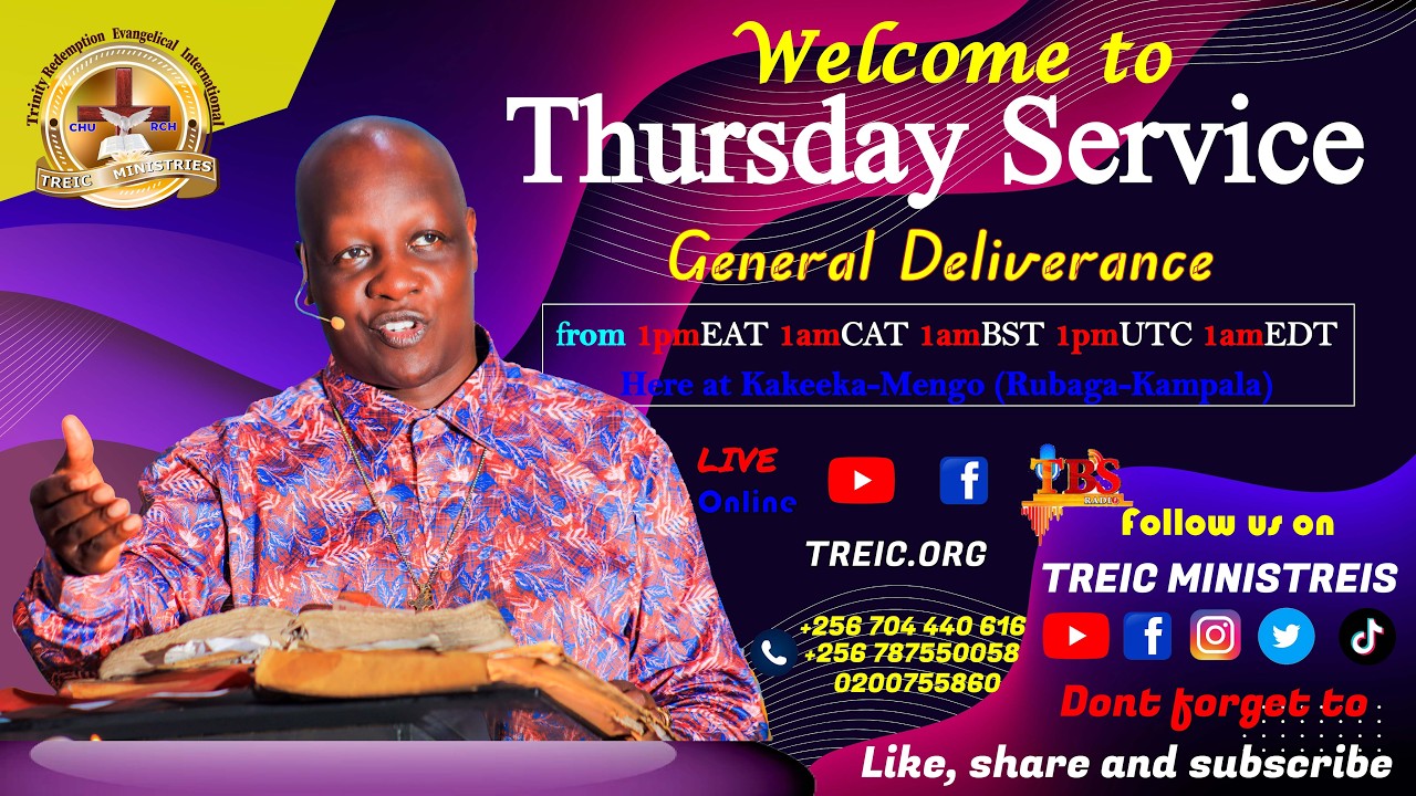 #TBSTV​#TREICMinistries Thursday Live Broadcast|Pr.Johnson Kato Muwanguzi |26-02-2026