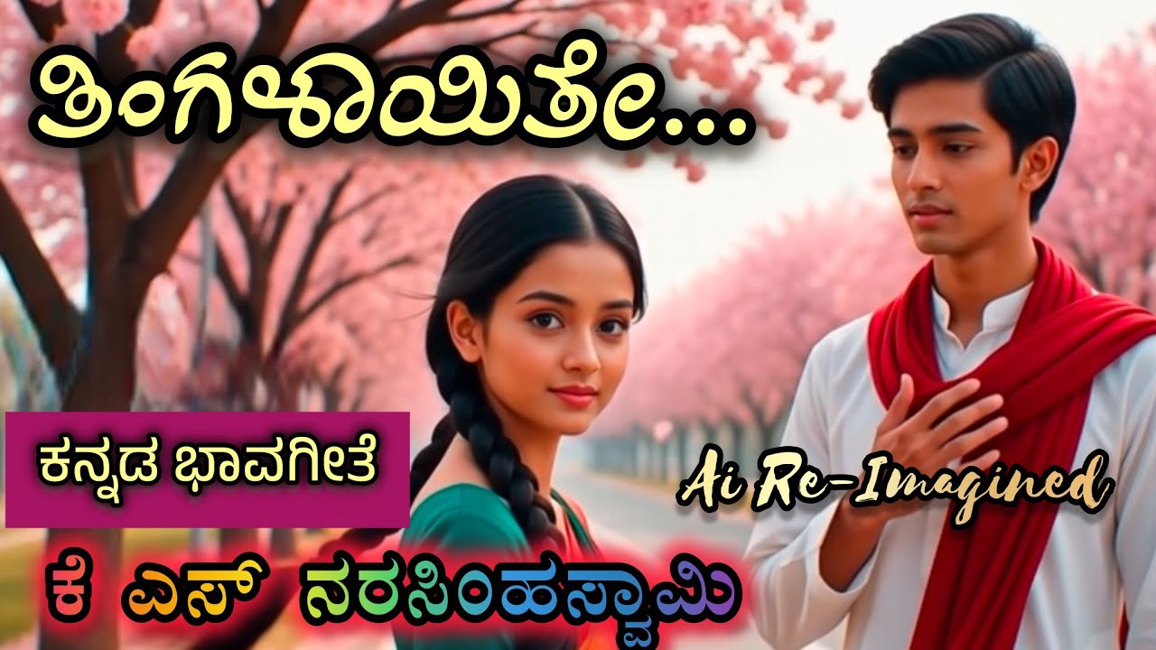 ತಿಂಗಳಾಯಿತೇ ಭಾವಗೀತೆ ✍️ By K S ನರಸಿಂಹಸ್ವಾಮಿ|A beautiful love song| Ai Generated Re-Imagined Song #4k 