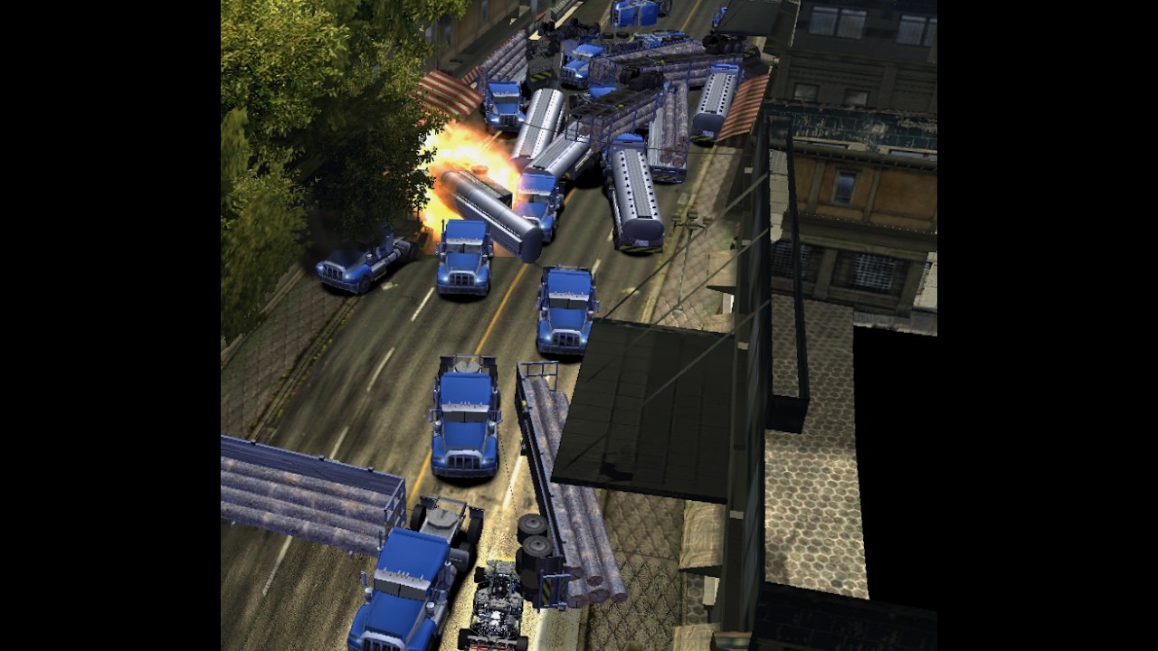 Almost trucks everywhere chaos with FLIP CAR (NFSMW)