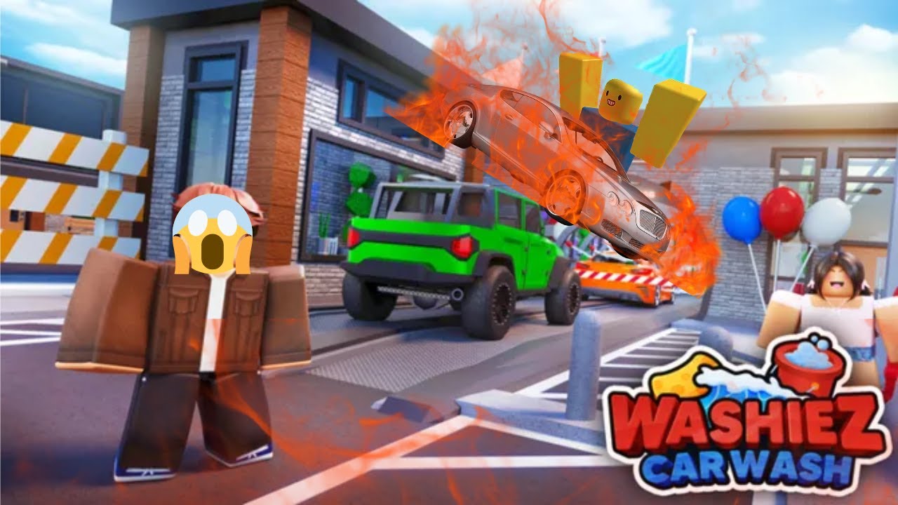 Flinging Cars at Washiez Car Wash | Roblox Exploiting