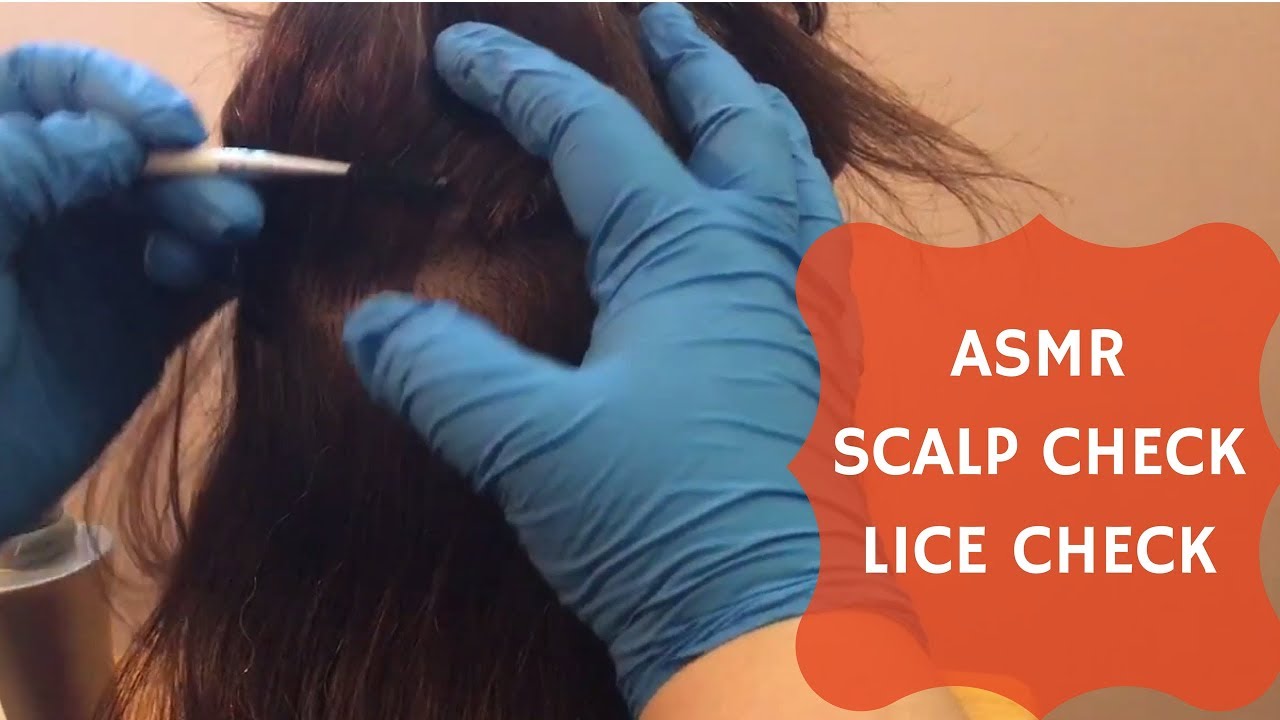 ASMR Very relaxing scalp check / lice check with gloves on mannequin head (no talking)