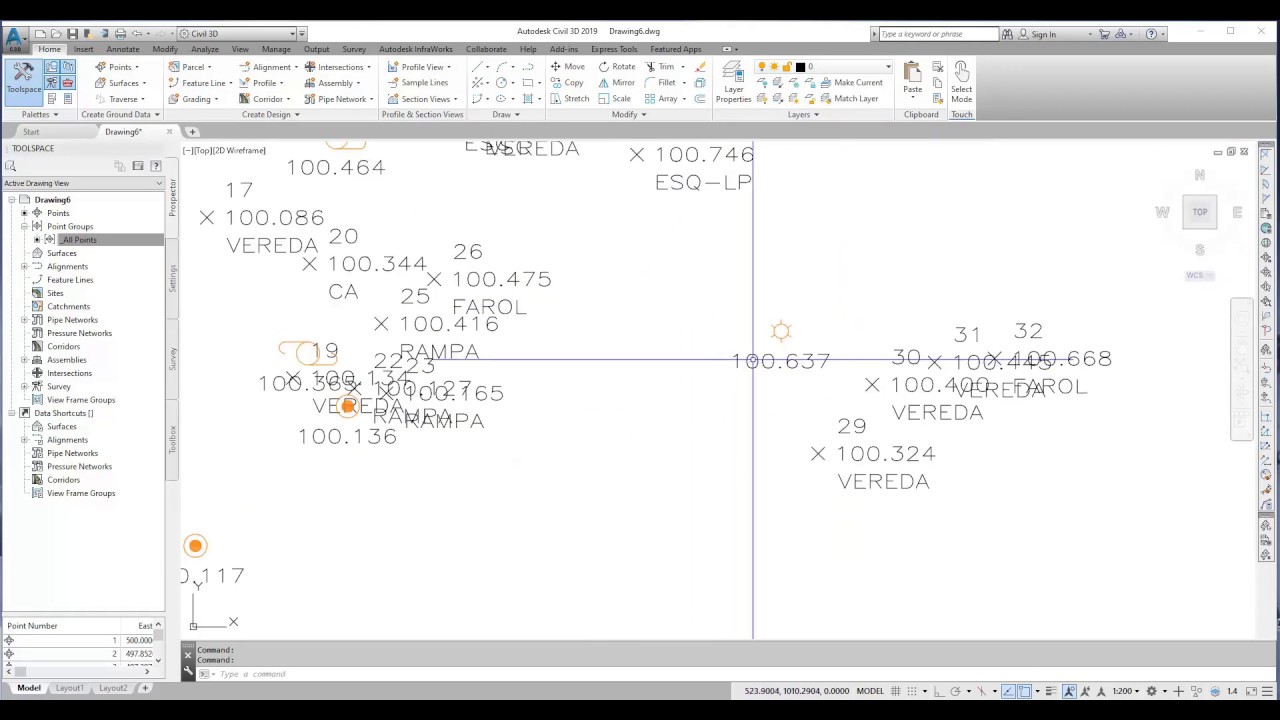 CIVIL 3D - Puntos topográficos