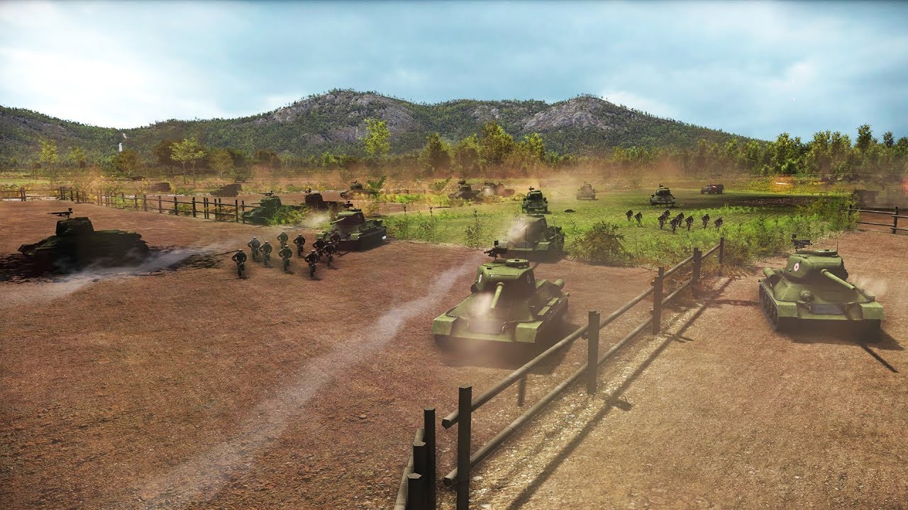 INSANE 10,000 WWII TANK, TROOP SPAM VS MODERN ARMY | Wargame: Red Dragon Gameplay