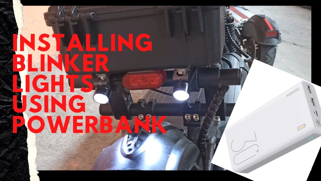 ELECTRICK KICK SCOOTER UPGRADE #6 - LIGHTS USING POWER BANK