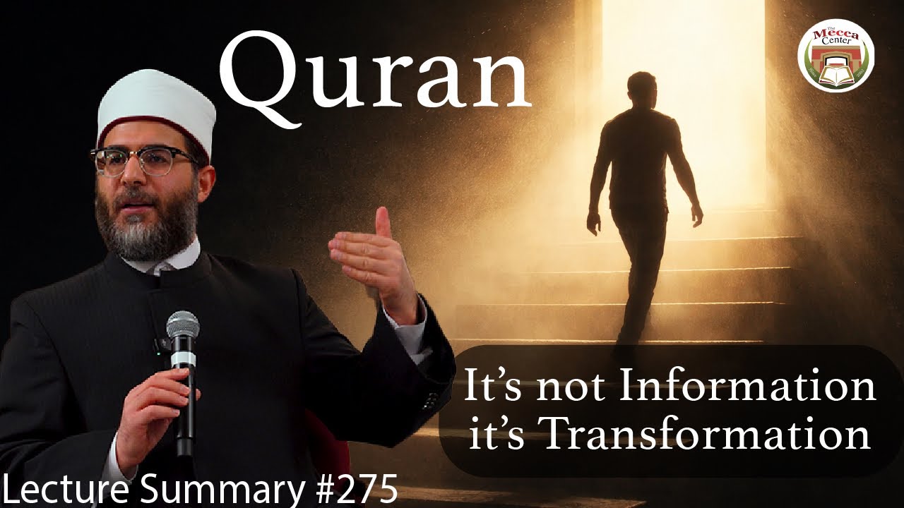 Quran is Transformation not Information | Ahmad Arafat
