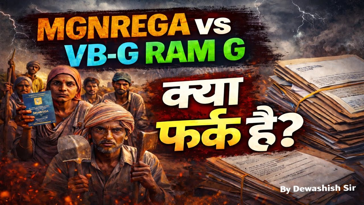 MGNREGA ❌ vs VB-G RAM G 🚨 | अंतर क्या है? 🤔 | By Dewashish Sir