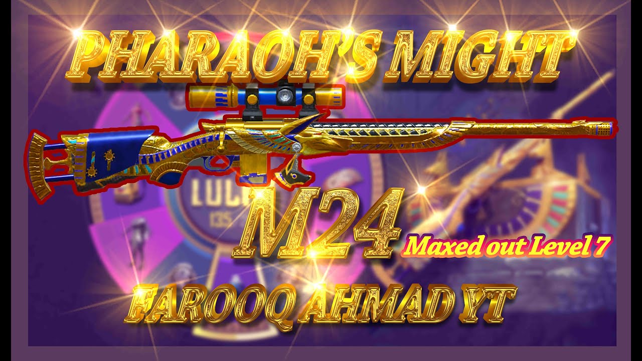 Pharaoh's Might M24 Lucky Spin | Upgraded MAX Level 7 | 🔥 PUBG Mobile 🔥