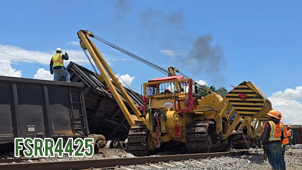 !!Descarrile de tren en Atequiza / Operaciones para liberar la via principal lo mas rápido posible!!