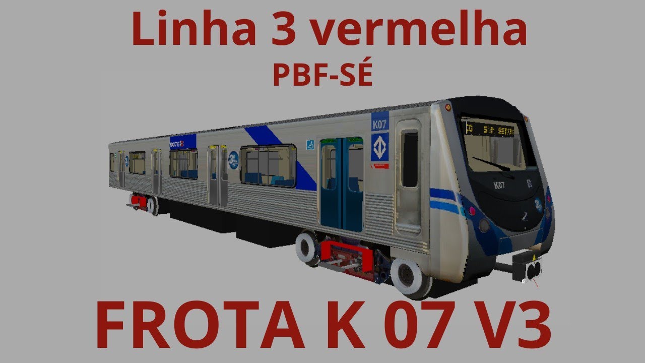 ✅ OpenBVE: linha 3 vermelha palmeiras barra funda a sé correção da máscara da frota K realista