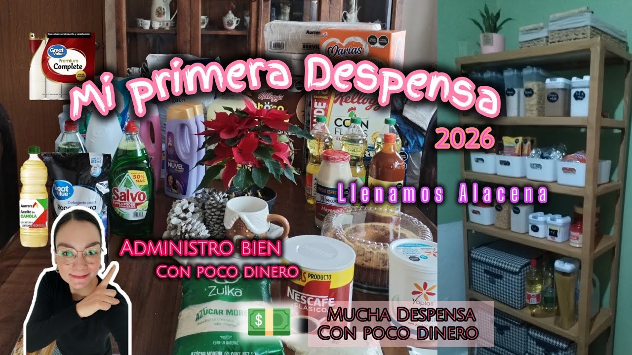 Reabasteciendo mi Despensa Mensual del mes de Enero 💵 As&iacute; hago rendir mi dinero 