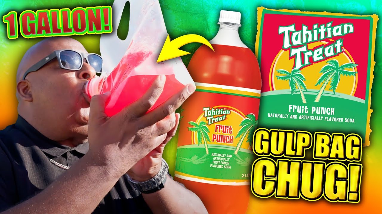 Chugging A Gallon Of Tahitian Treat Out The Mighty Big Gulp Bag!