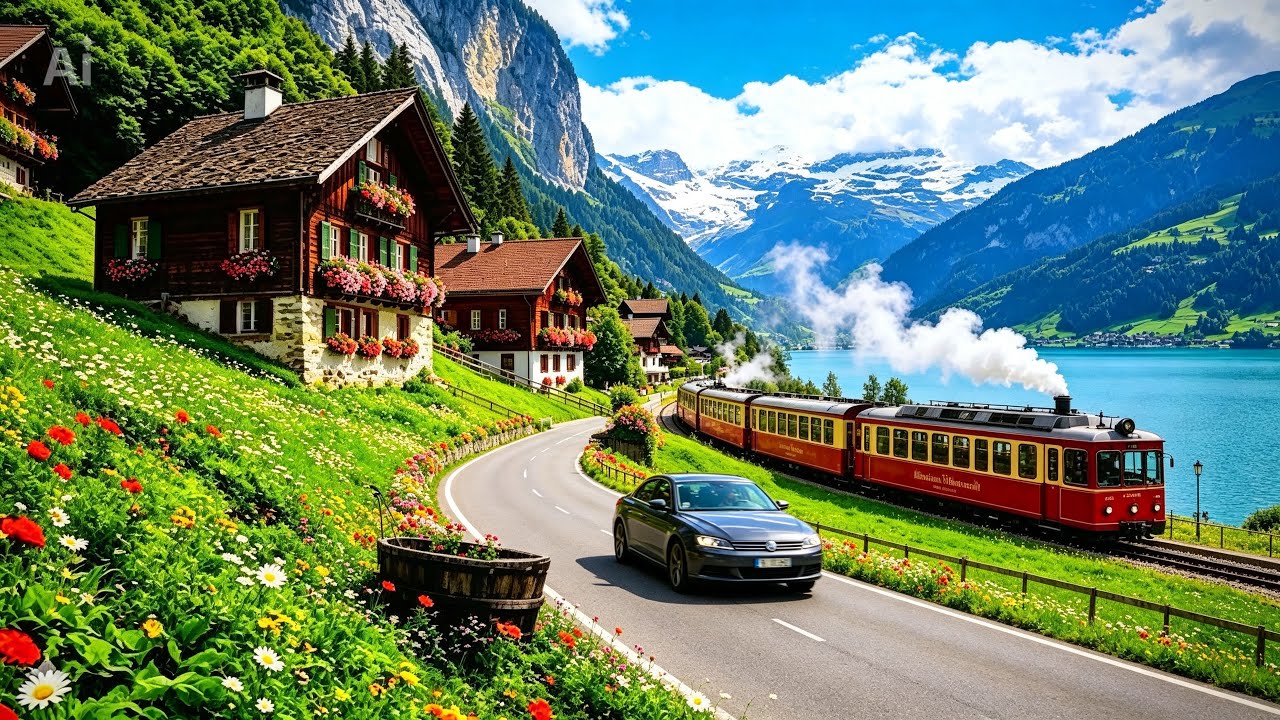 Switzerland&rsquo;s Most Beautiful Summer Driving Trip🇨🇭🚗 Amazing Swiss Mountain View