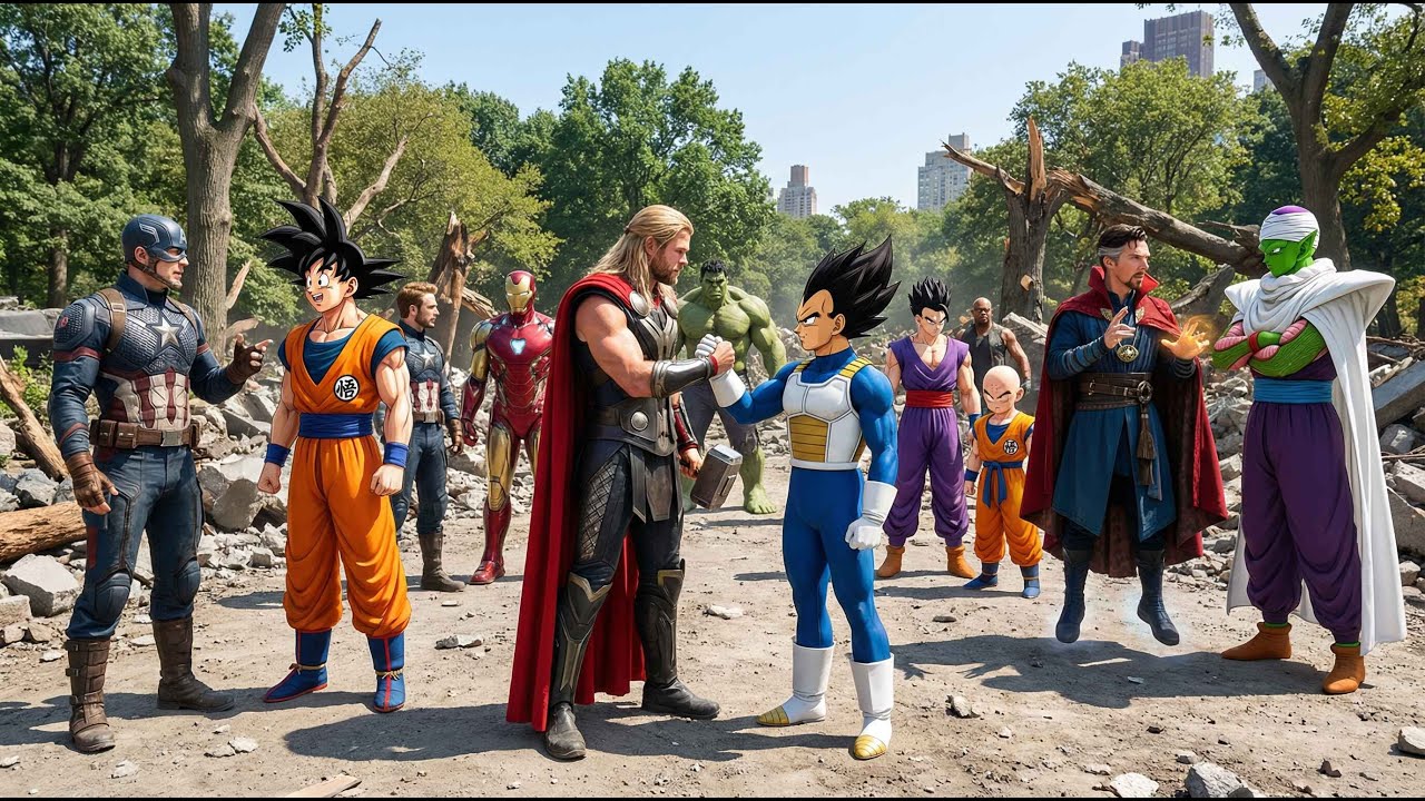 What If  Dragon Ball Z VS Marvel Avengers in EPIC Crossover Battle!