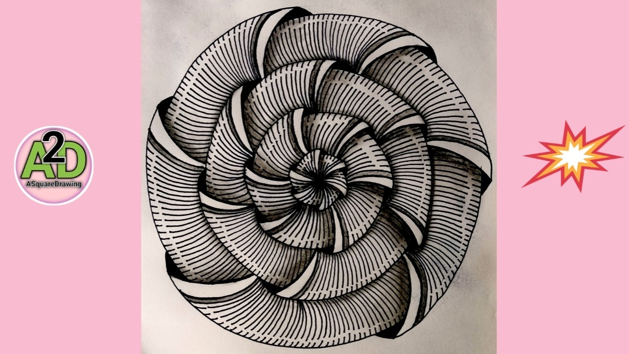 3d pattern drawing-4 | Pattern Drawing Ideas | 3d Zentangle Drawing