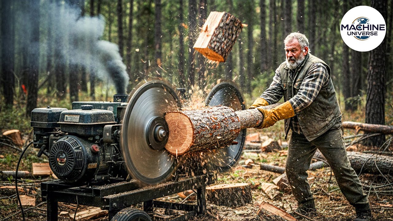 25 Jaw-Dropping Firewood Processors in Action | Dangerous Homemade Wood Cutting Machines #16