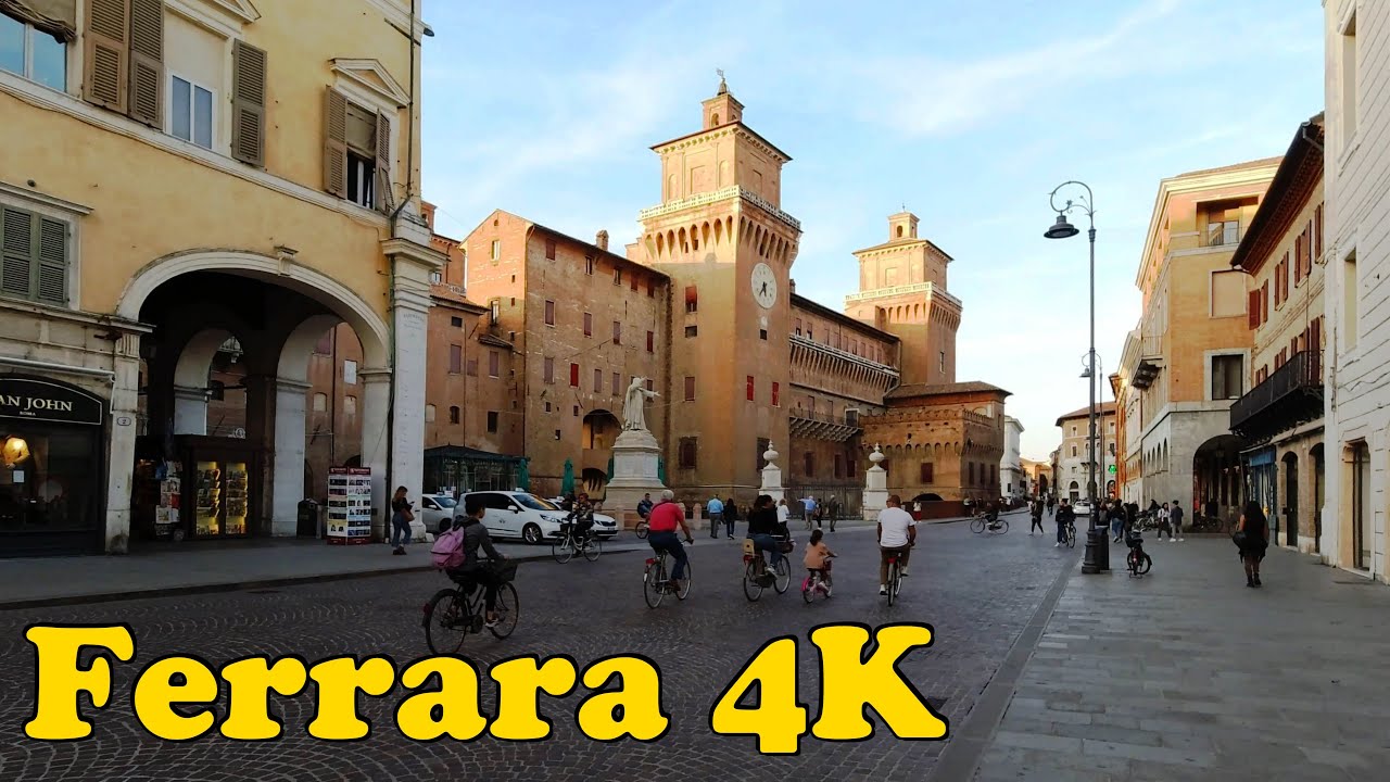 Ferrara, Italy Walking tour [4K]. Full version.