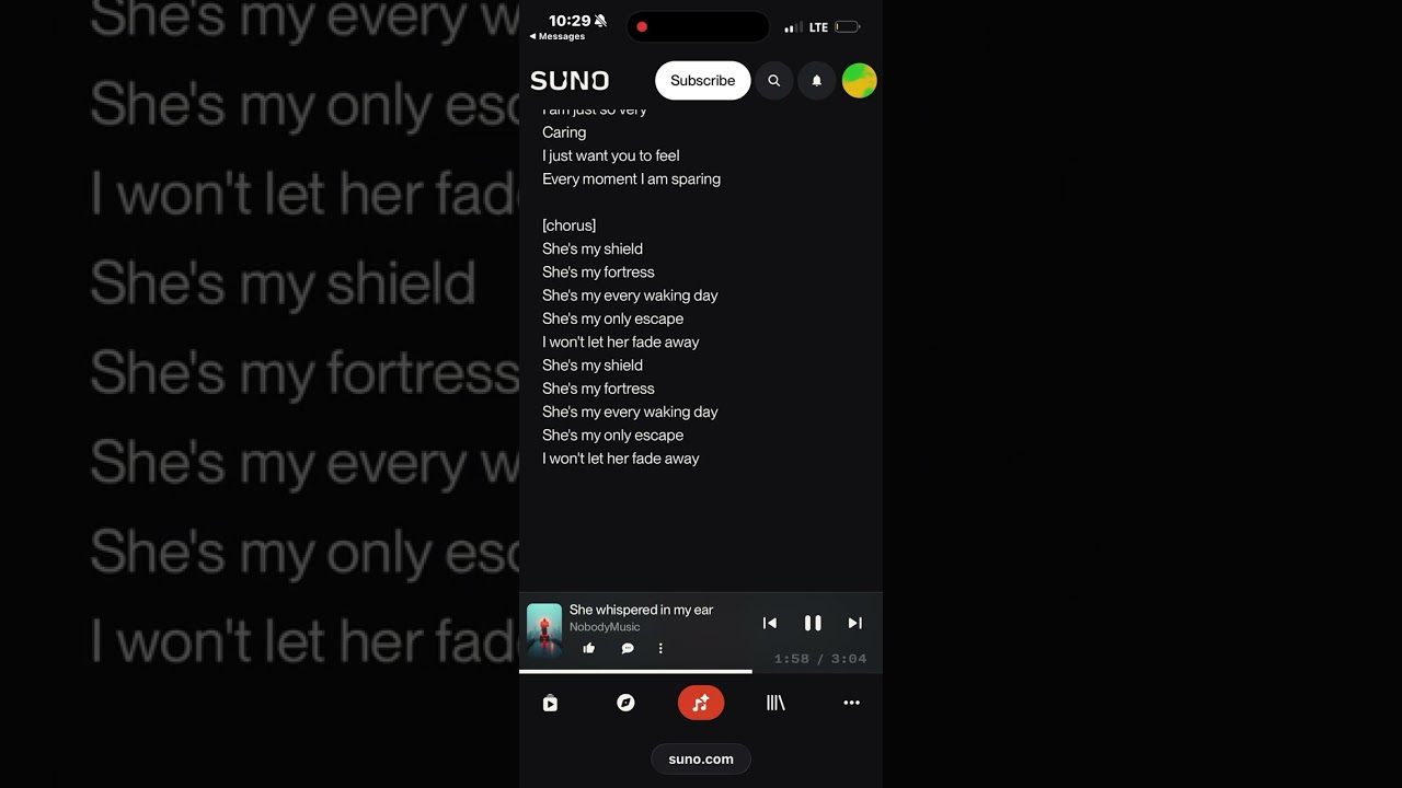 “She whispered in my ear” - lyrical composition with AI Vocals Suno