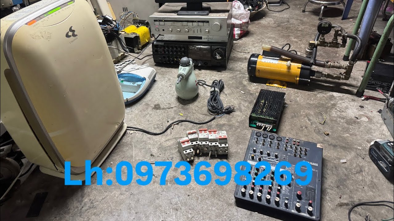 27/1: Âm ly Denon, lọc không khí Daikin Nhật, Bàn mixer Yamaha, Bơm nước/ dầu Nhật, Màn máy tính