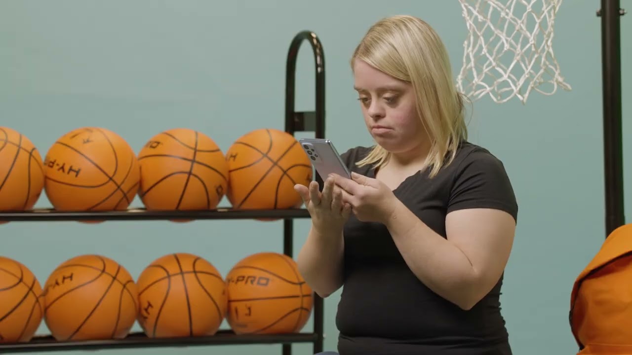 Sophie, basketball fan with Down syndrome
