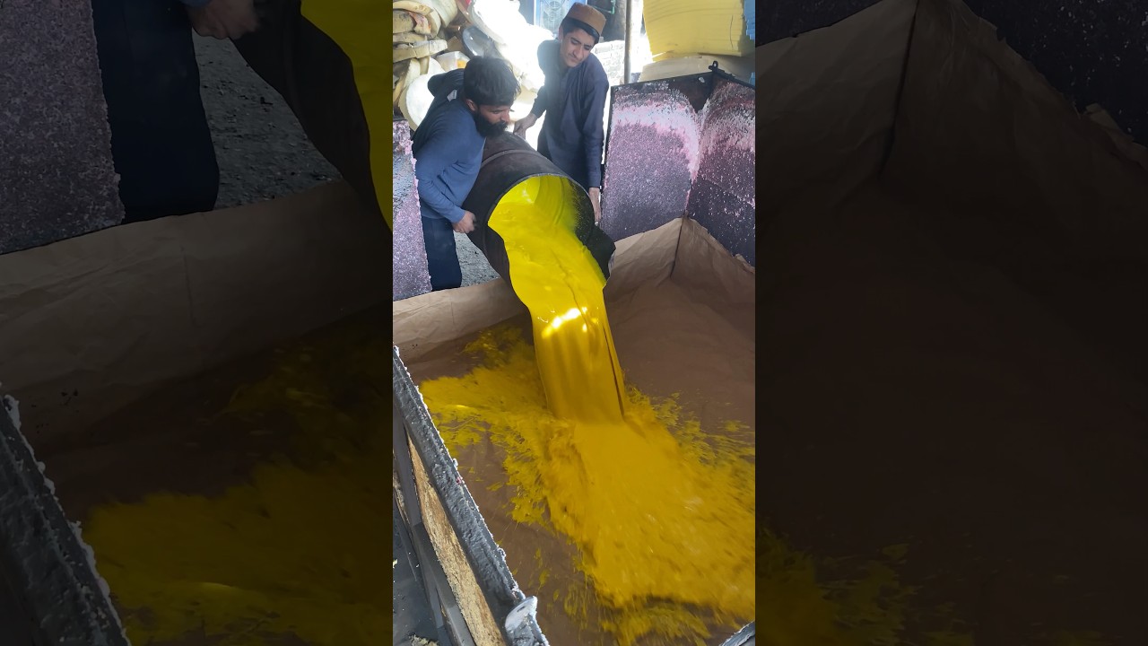 Modern Yellow Foam Manufacturing Process | Amazing Factory Production #process #factory #skills