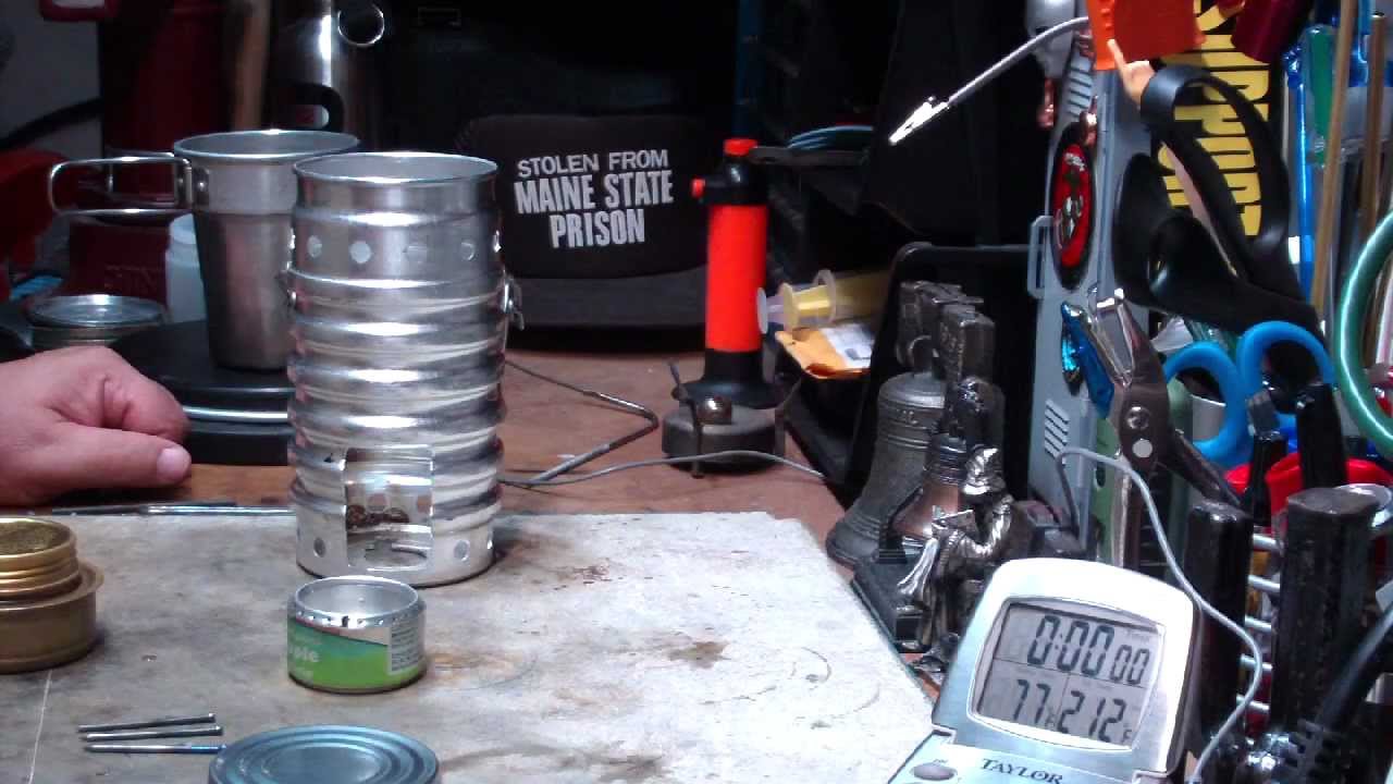 Swiss Ranger Volcano Stove using an Open Jet Burner from ColoradoCamper Boil Test #2