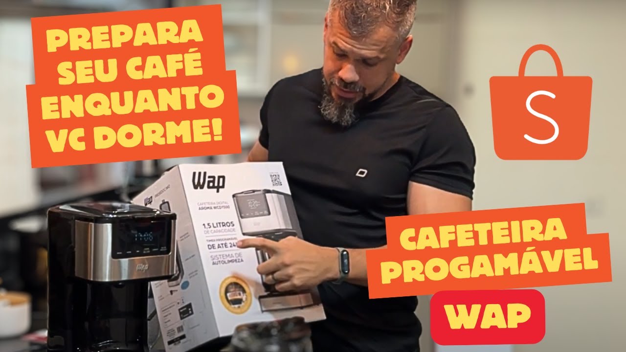 🔥 FAZ SEU CAFÉ ENQUANTO VC DORME! Cafeteira Elétrica Digital Timer Programável Wap 900w
