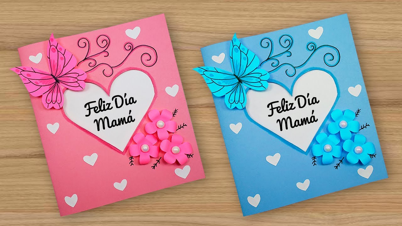 🌺🦋 Hermosa tarjeta para el día de la madre 😊Día de la Mujer🌺🌷 Card Women's Day💖 Mother's Day Card