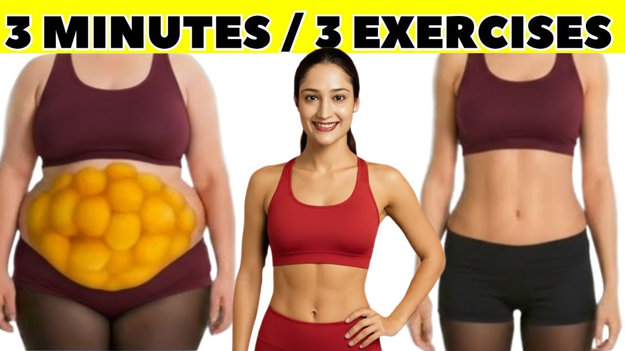Are you Worried about Hanging Belly Fat l Do These 5 Min Easy Exercises To Lose Belly Fat Fast 