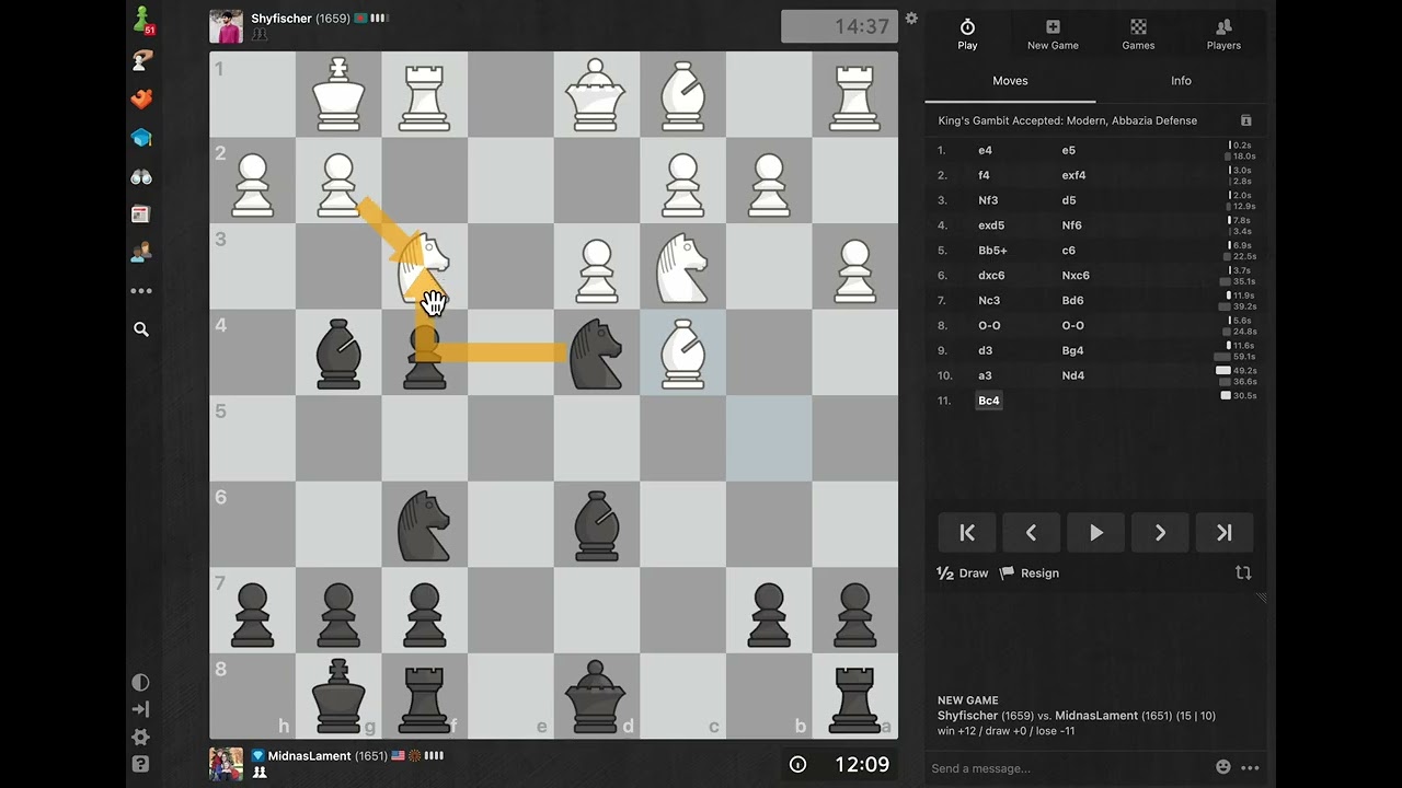 Facing King's Gambit oooooh