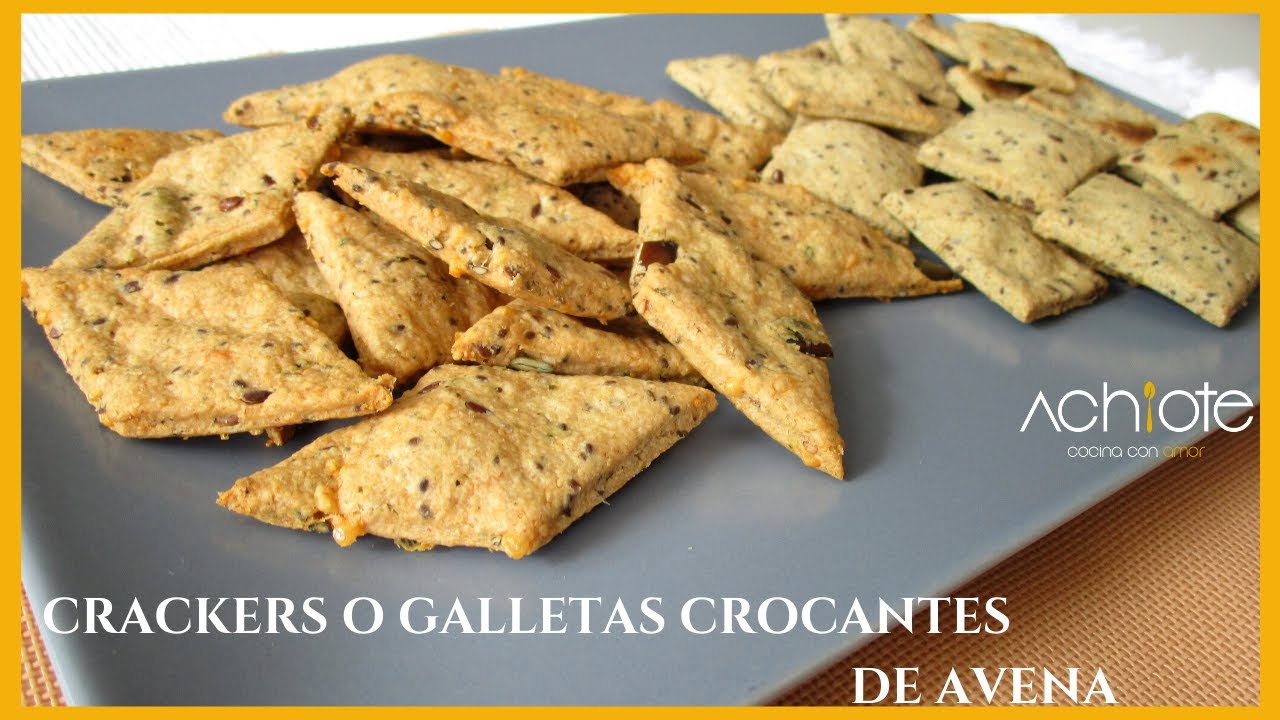 CRACKERS o GALLETAS CROCANTES  de AVENA  o Avena y  QUESO | Podrás hacerlas SIN HORNO| Deliciosas