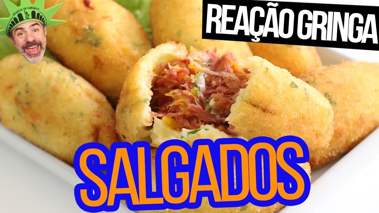 GRINGOS REAGEM A RISOLES, KIBES E MAIS SALGADOS BRASILEIROS
