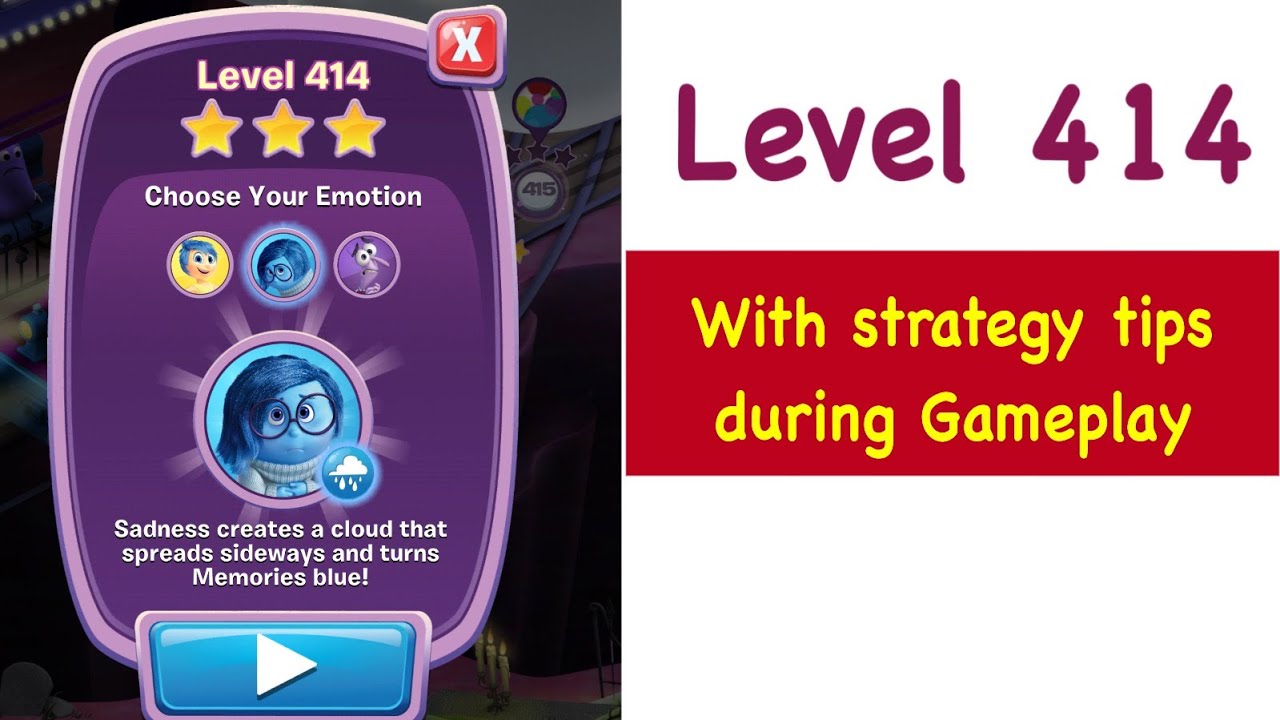 Inside Out Thought Bubbles Level 414 Tips and Strategy Gameplay