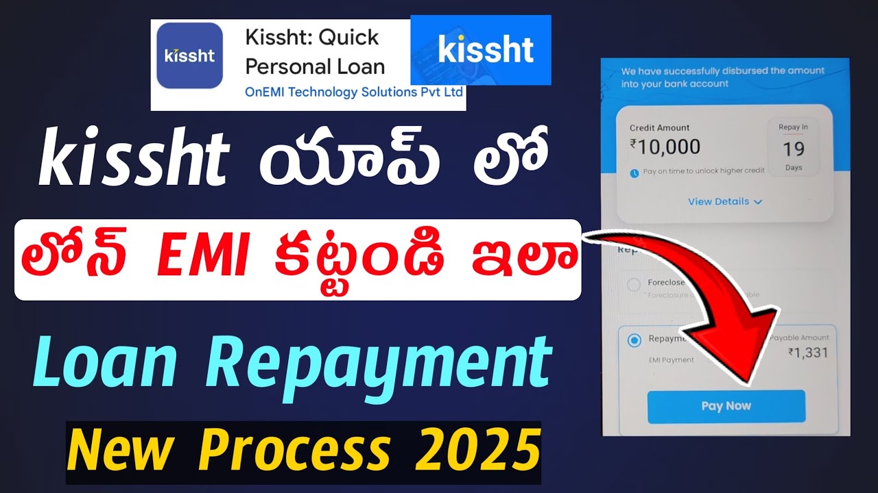 How to pay kissht emi online||Kissht loan repayment||how to repay kissht loan
