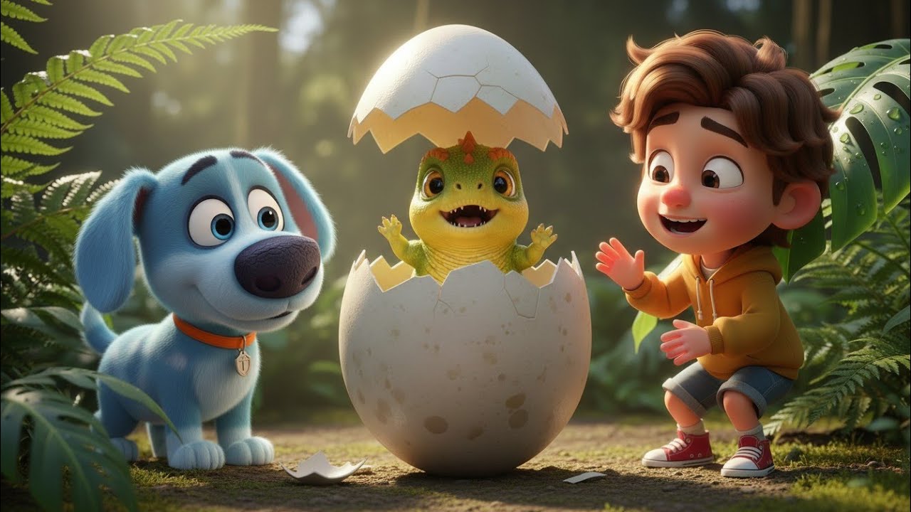 1.The Boy, The Blue Dog & The Baby Dinosaur🦖, Emotional Pixar-Style Short Film #animation #funny