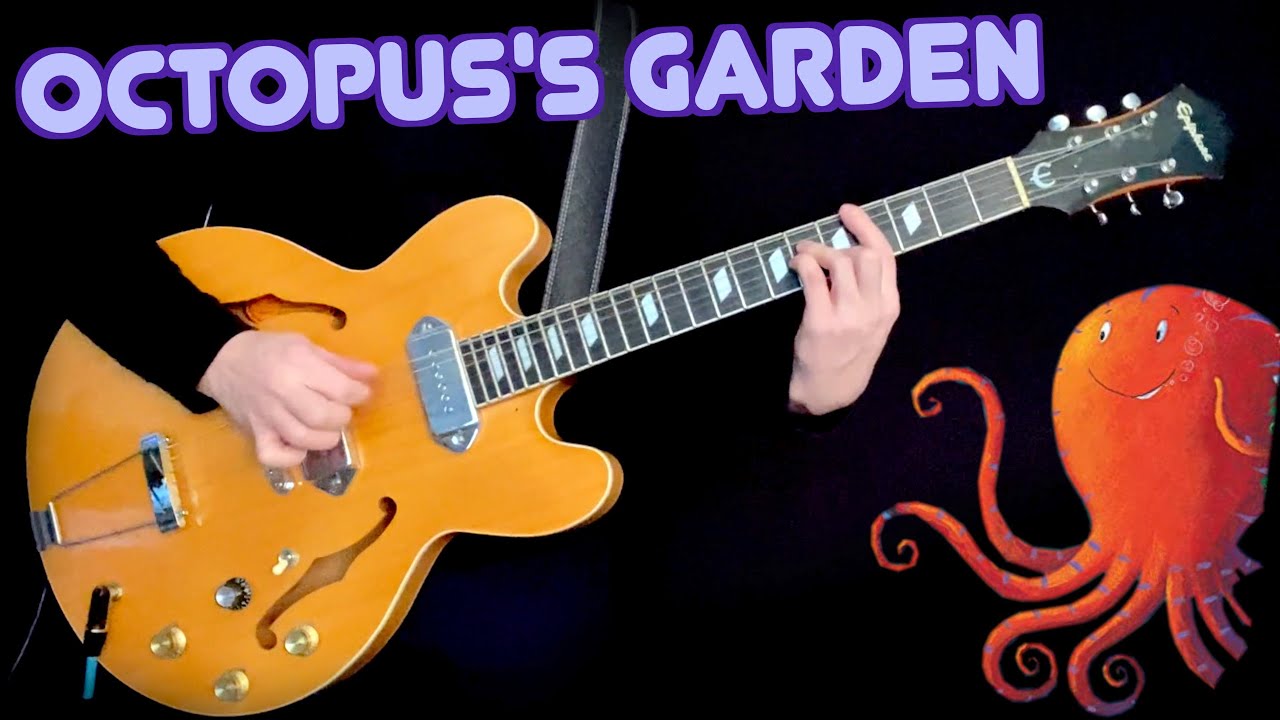 Octopus's Garden - John's Guitar Part Isolated - Cover - Fingerpicked