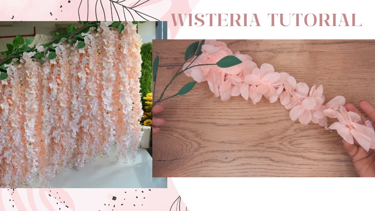 HERMOSA WISTERIA O GLICINA CON PAPEL!