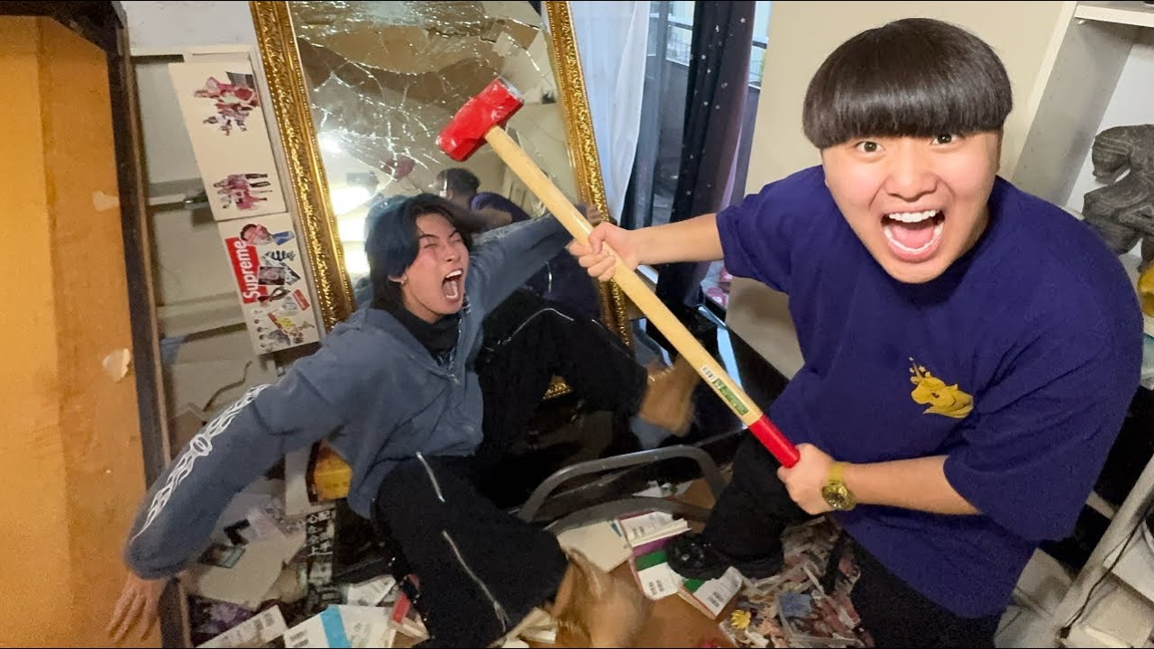 無許可で企画をパクってるYouTuberの家を解体してみた【ドッキリ】