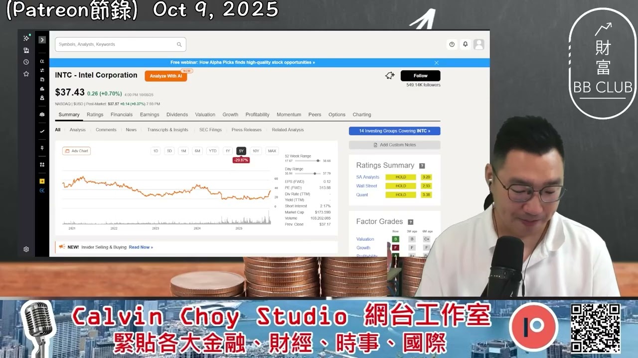 （Patreon節錄）是否泡沬，減幾多息，不是要問的問題／聯儲紀錄，美國經濟與美元／ASTS