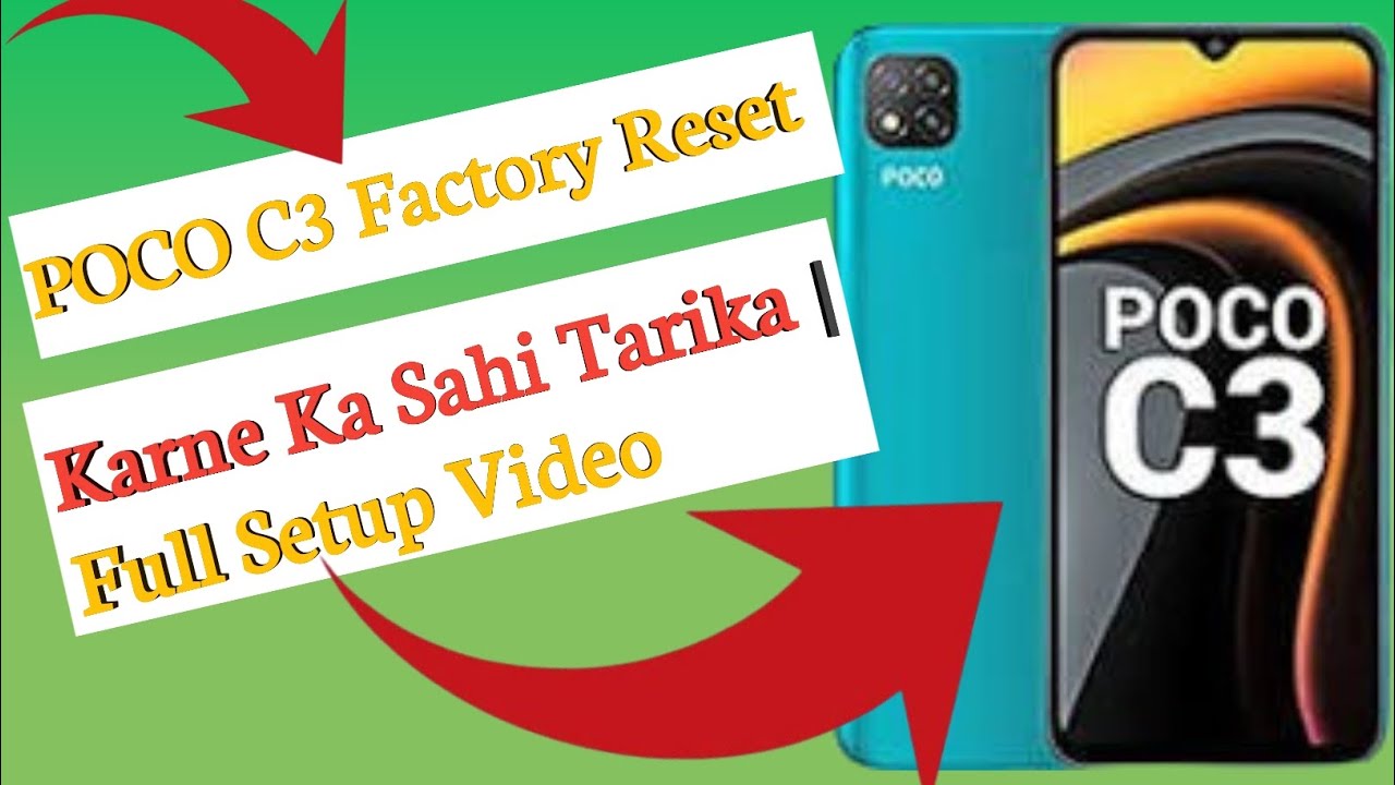 Poco C3 Factory Reset Ka Sahi Tarika 🔥 Full Step by Step Guide | Hard Reset Poco C3 Hindi