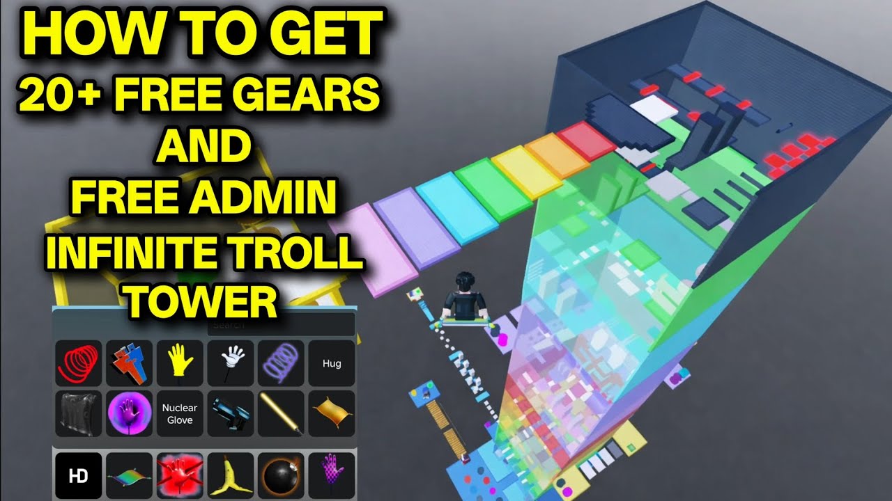 HOW TO GET 20+ FREE GEARS IN INFINITE TROLL TOWER ROBLOX |( Free Items + Free ADMIN) BaBa Gaming 