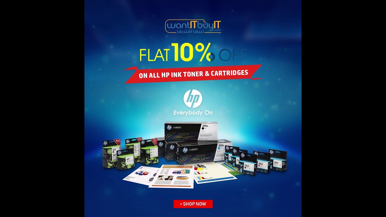 Original HP Toners & Cartridges with Flat 10% Discount
