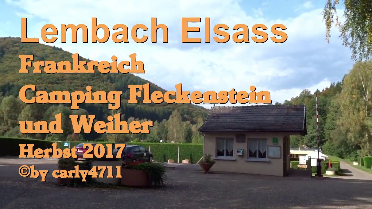 Badeweiher und Campingplatz Fleckenstein Lembach Elsass Frankreich Herbst 2017