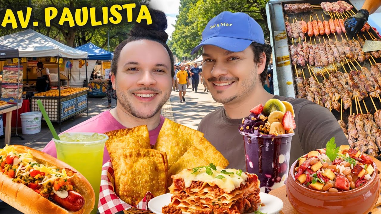 COMIDAS DE RUA NA FEIRA DA AV. PAULISTA / TUDO O QUE COMEMOS - Vale a pena?