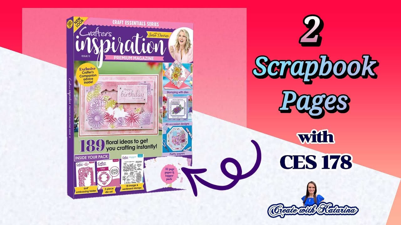 2 Scrapbook Pages 💖 Commission Project Share 💖 Craft Essentials CES 178 by @Crafters_Companion