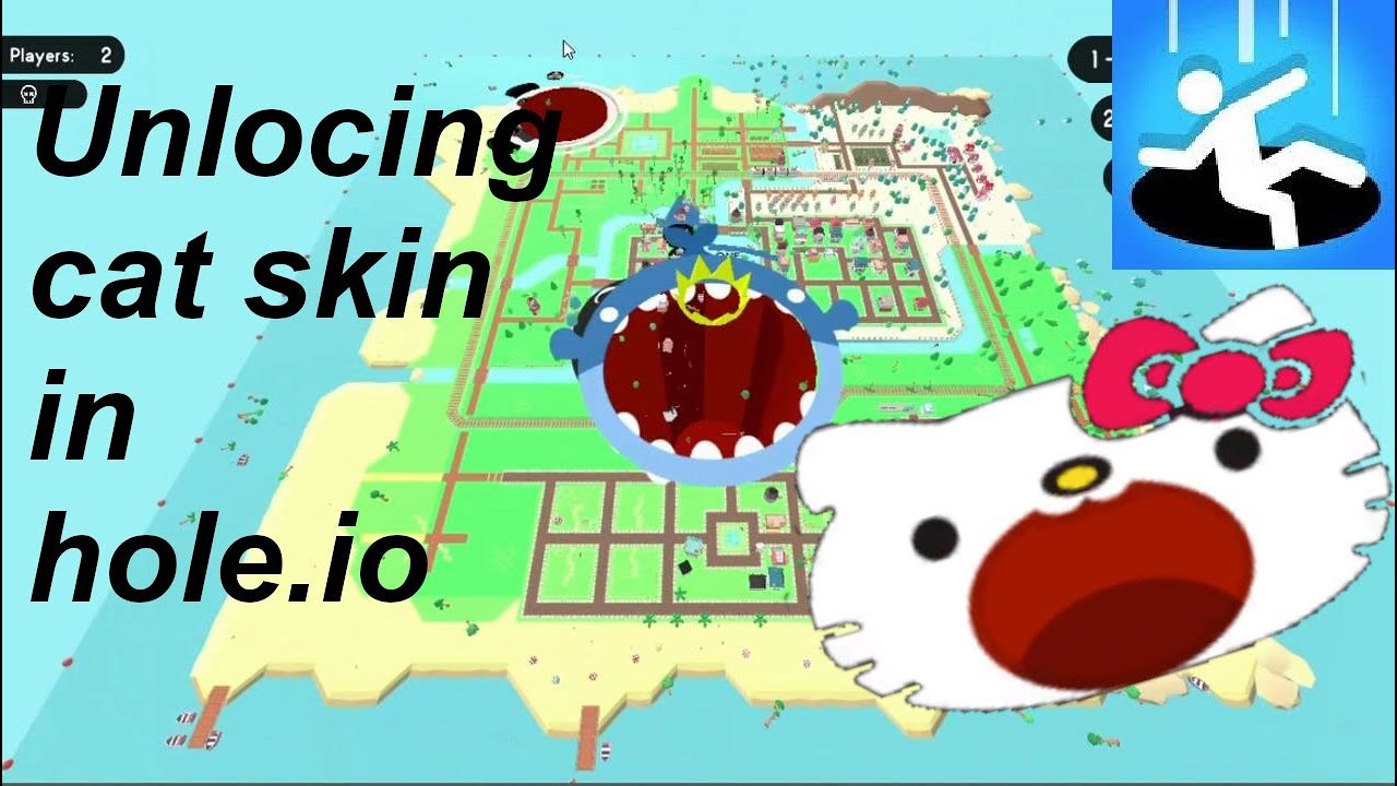 Easy way to unlock new cat skin (hole.io)