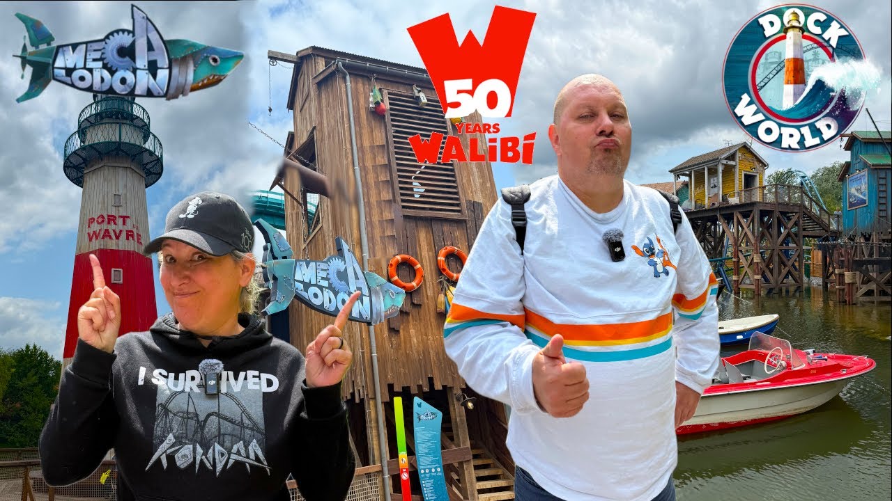 TOUTES LES NOUVEAUTES DE WALIBI BELGIUM  POUR LES 50 ANS - COASTER MECALODON - ZONE DOCK WORLD