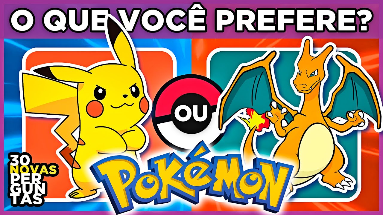 🔄 O QUE VOC&Ecirc; PREFERE? PIKACHU OU CHARIZARD? ⚡🔥 jogo das escolhas Ed: Pok&eacute;mon pt 2 #quiz #macaquiz